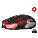 Mouse Gamer Micronics Inalambrico Alien - MIC M834WL - Negro Luz LED