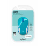 Mouse Logitech M187 Inalámbrico Mini Refresh - Cian