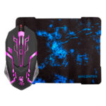 Mouse + Pad Mouse Gamer Cybertel Scorpion DPI 3200 - Negro