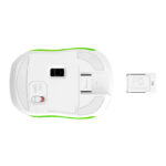 Mouse inalambrico Genius 9000r recargable - Blanco Verde - Imagen 4