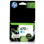 cartucho de tinta hp 670xl cian