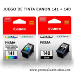 Juego de Tinta Canon 141 tricolor + 140 Negro